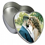 קופסאת אלומיניום בצורת לב מודפסת קופסאת אלומיניום בצורת לב מודפסת